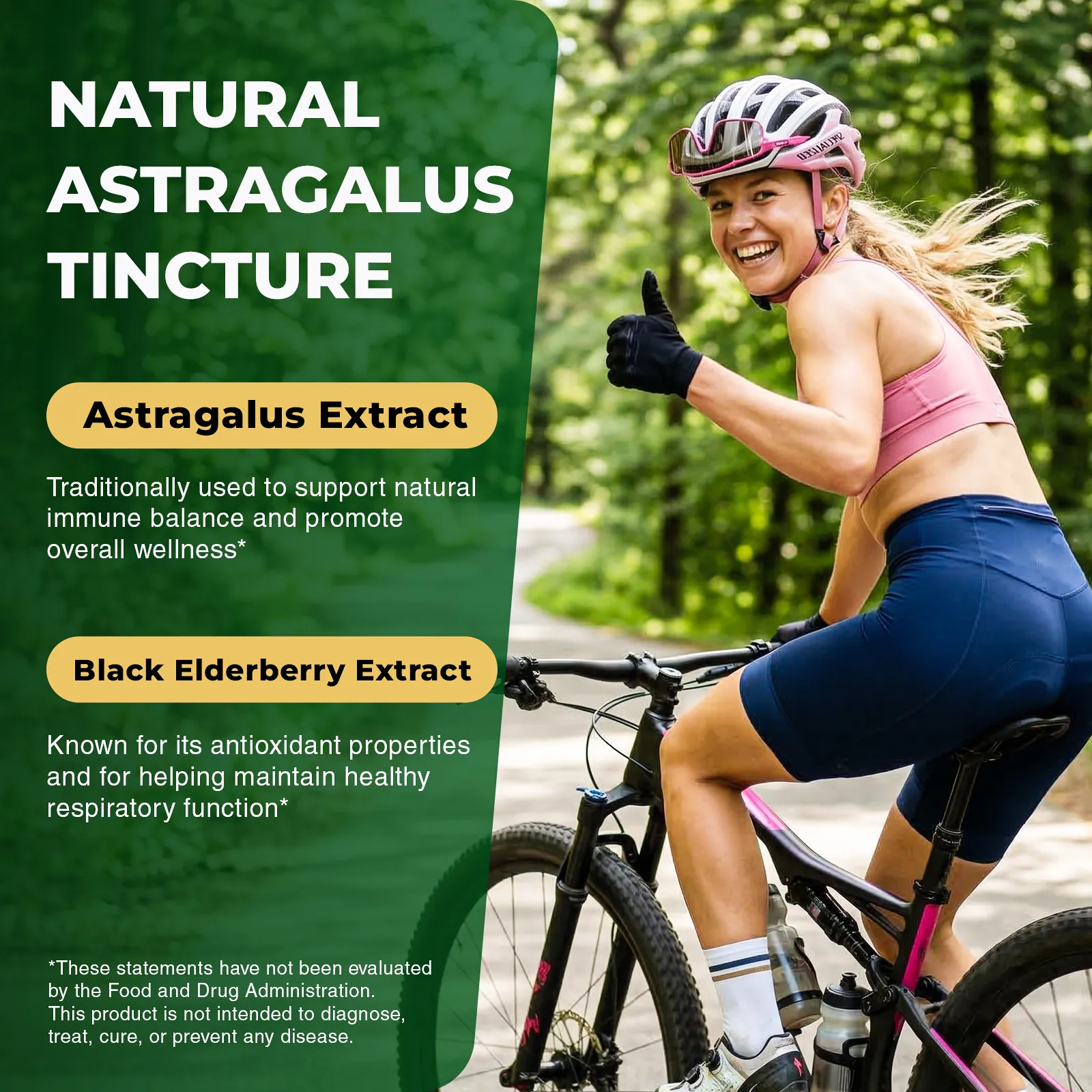 Organic Astragalus Root Liquid Extract with Black Elderberry & Vitamin C – 1000mg Astragalus Extract, Alcohol-Free Astragalus Supplement, Immune Support Herbal Drops (30 Servings)