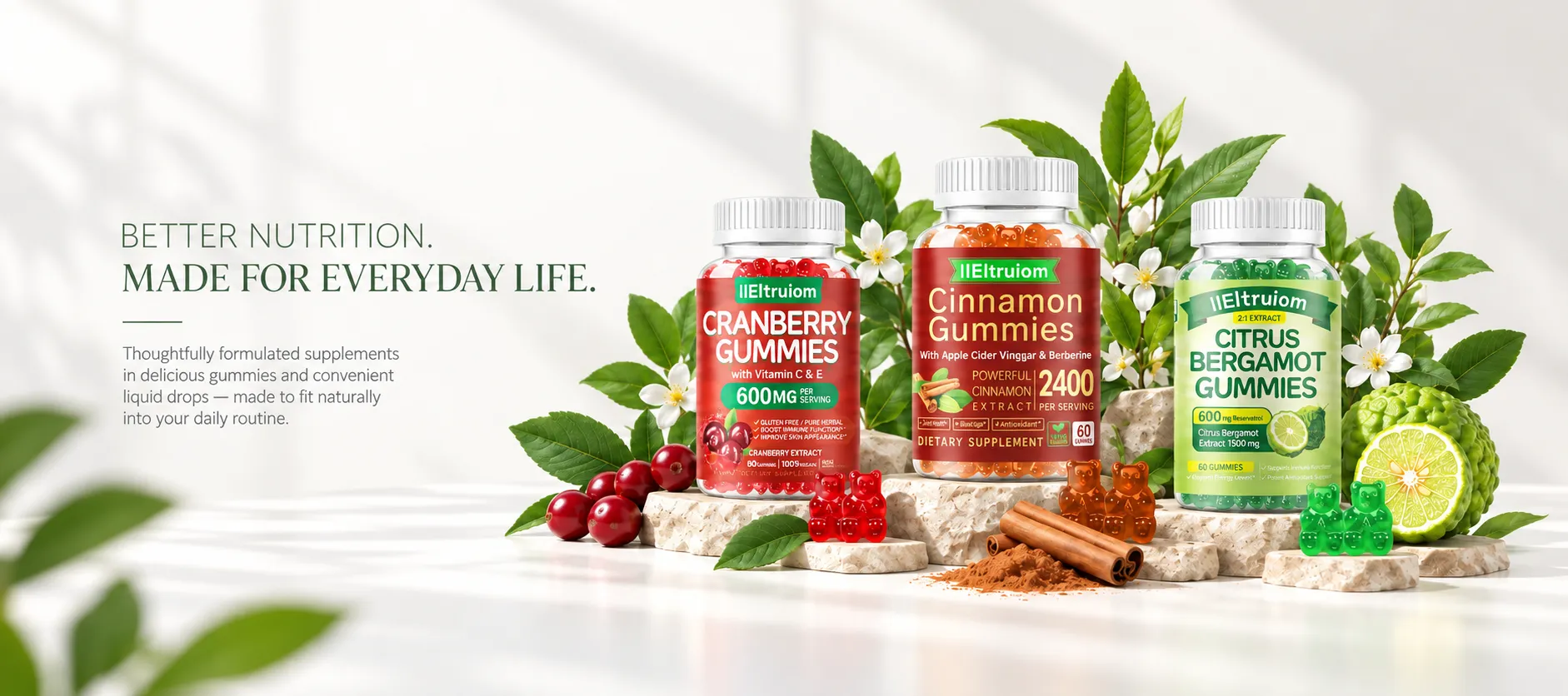 Gummies and liquid drops