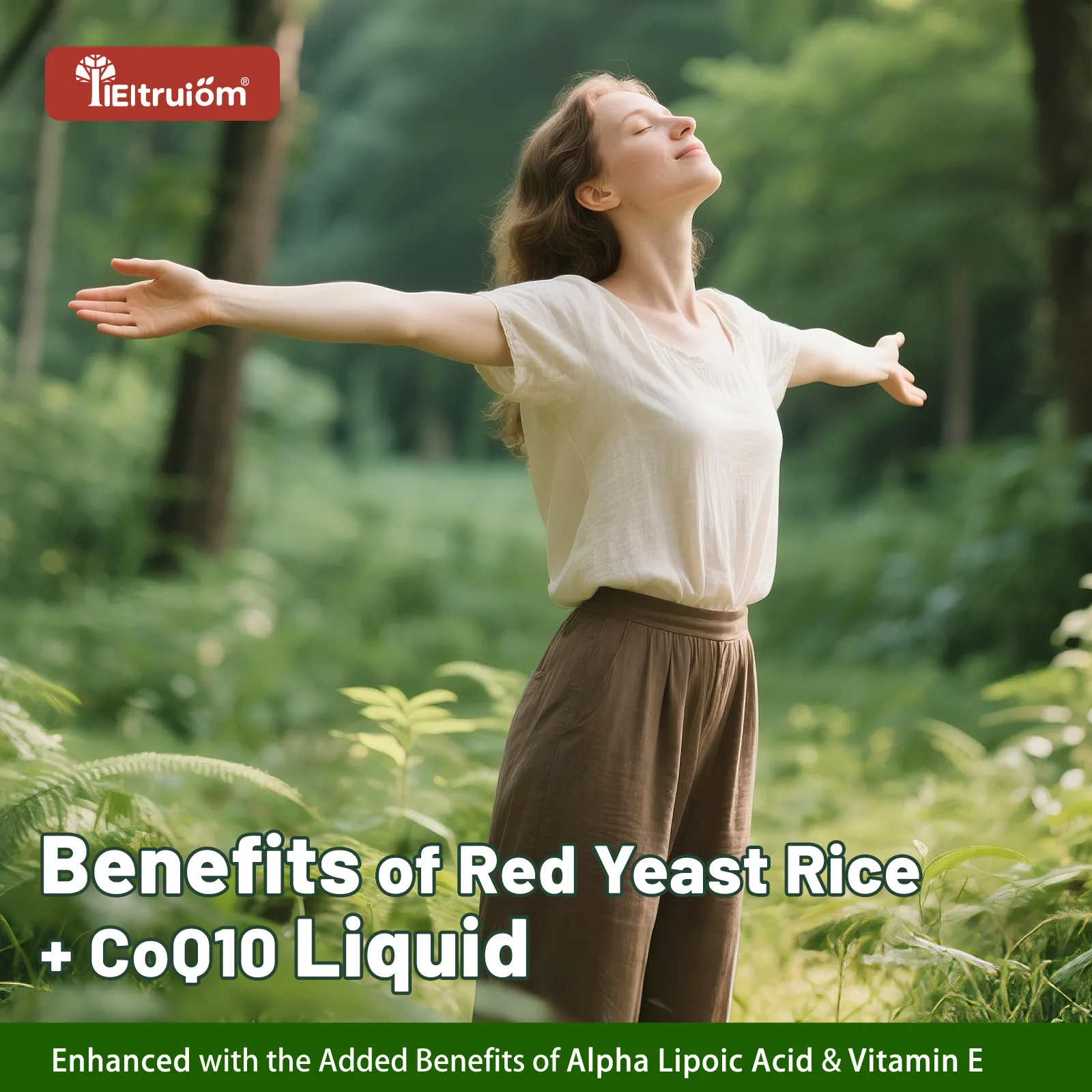Red Yeast Rice with Coq10 Drops, Organic Red Yeast Rice 1200mg with Alpha Lipoic Acid for Cholesterol Support, Coenzyme Q10 100mg for Heart Health Support - 2 oz, Citrinin Free