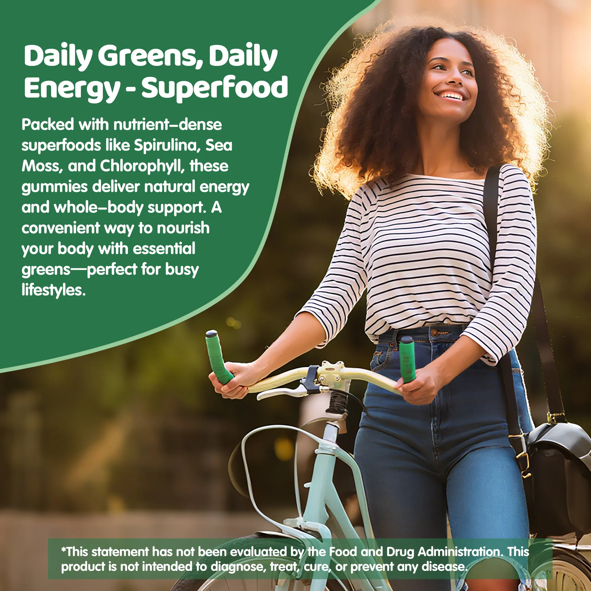 IIEltruiom Spirulina Gummies, Organic Spirulina 2500mg, Super Greens Gummies - Your Daily Super Greens with Sea Moss, Chlorophyll, Vitamin, GLA, Non-GMO, Gluten Free, 60 Vegan Gummies